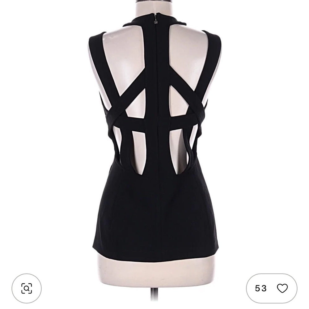 Just Cavalli Black Sleeveless Top with strappy back, NWT, never worn 42 OR M